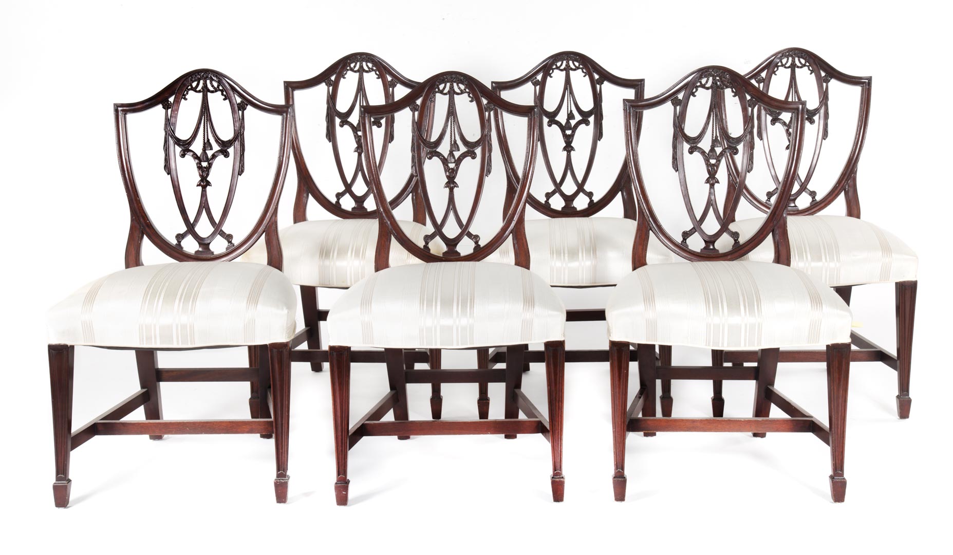 Appraisal: Six Potthast Bros Federal style dining chairs Baltimore th century