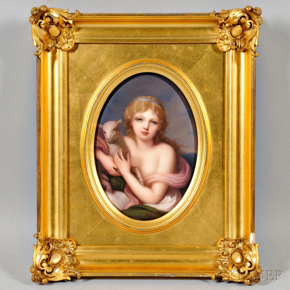 Appraisal: KPM Porcelain Plaque Germany last quarter th century depicting a