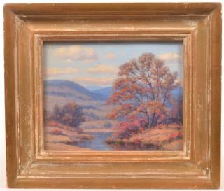 Appraisal: Francis Dixon Oil on Board Landscape Painting Oil on Artist