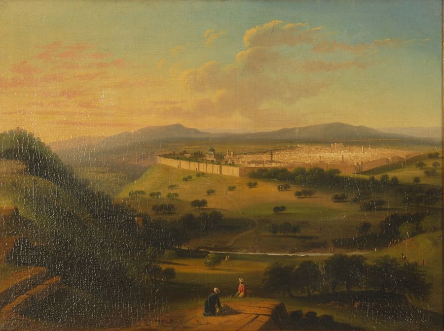 Appraisal: ATTRIBUTED TO JAMES HOPEAmerican - View of Mount Olive Jerusalem