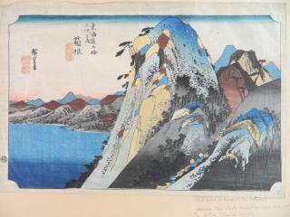 Appraisal: Hiroshige Ando woodblock Hiroshige Ando Japanese - - ''Hakone Kosui''-