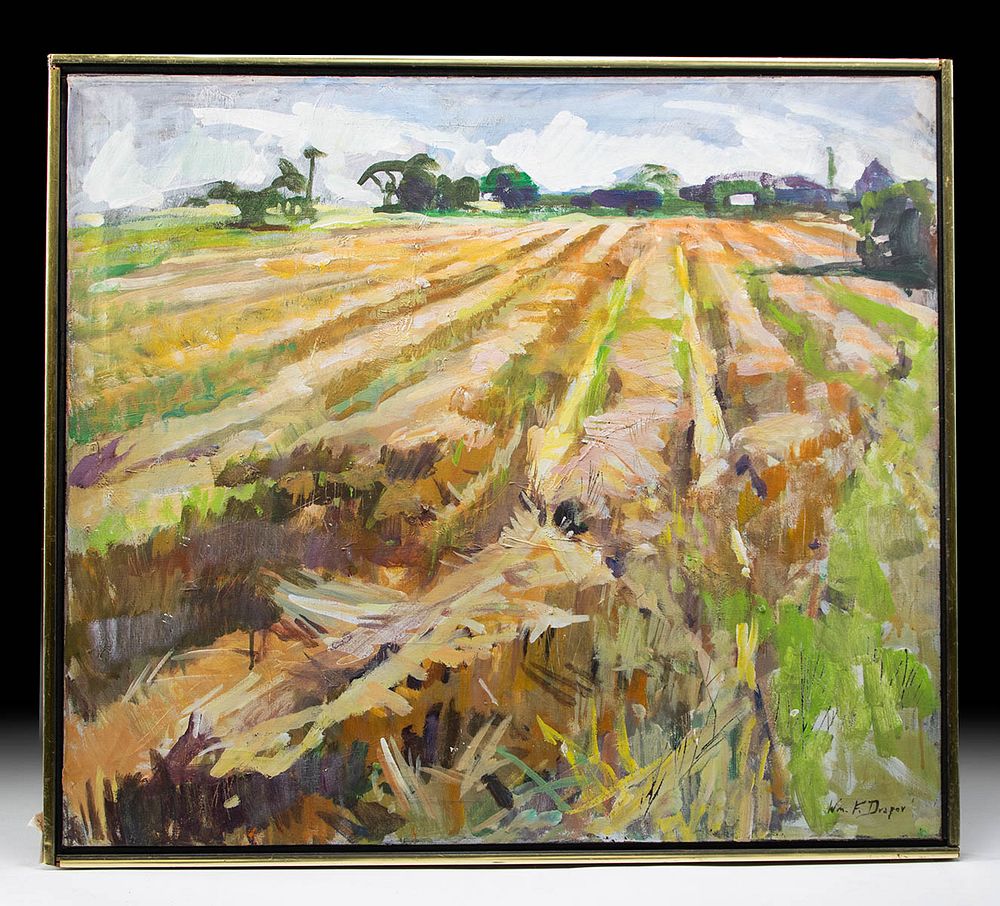 Appraisal: Exhibited W Draper Painting Fields Bridgehampton William Draper American -