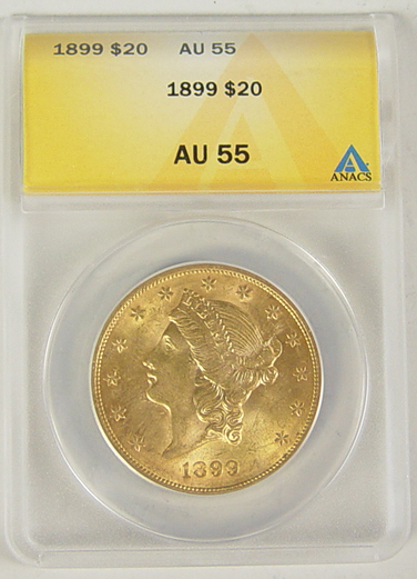 Appraisal: Liberty Gold Coin ANACS certified and graded AU- Nice type