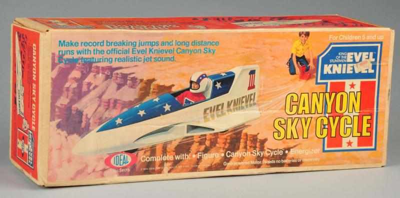 Appraisal: Ideal Evel Knievel Canyon Sky Cycle Toy Description Sealed in