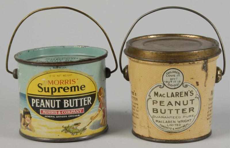 Appraisal: Lot of Peanut Butter Cans Description Includes Supreme and MacLarens