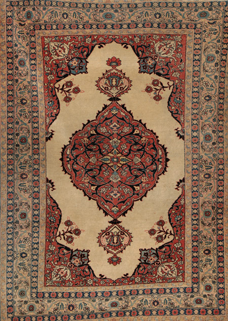 Appraisal: Tabriz Rug First Quarter th Century Beige ground with floral