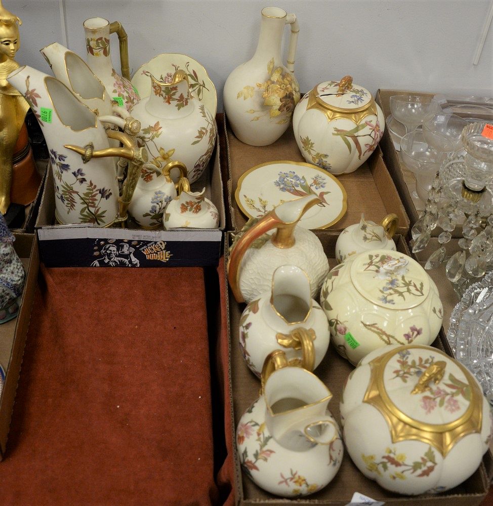 Appraisal: Sixteen Pieces of Royal Worcester Porcelain having floral and gilt