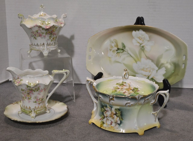 Appraisal: Bx Four Pcs RS PrussiaSugar and creamer with underplate matching