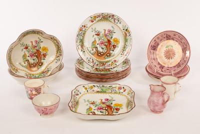 Appraisal: Sundry ceramics including pink lustre ware and a Spode part