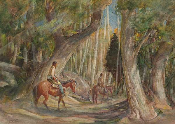 Appraisal: Oscar Edmund Berninghaus American - In the Forest of Pueblo