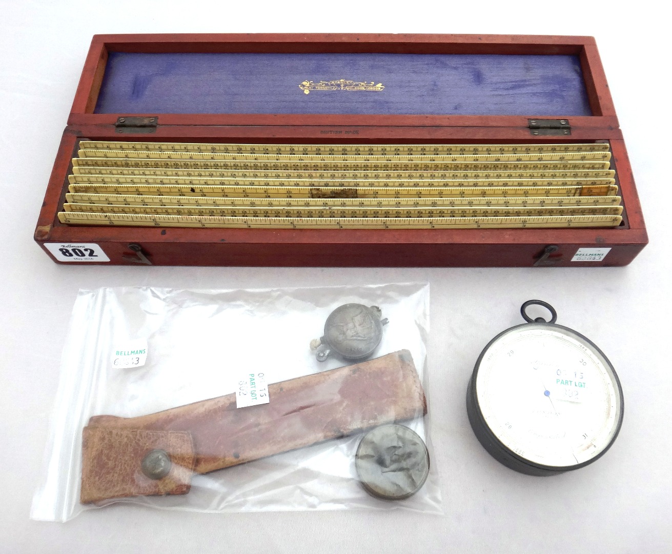 Appraisal: A Stanley brass cased compensated table barometer late th century