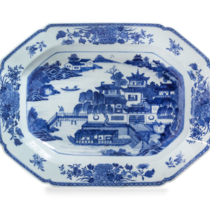 Appraisal: A Canton Export Porcelain Platter Qianlong Period - Length inches