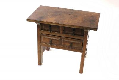 Appraisal: A late th Century Spanish oak three drawer table cm