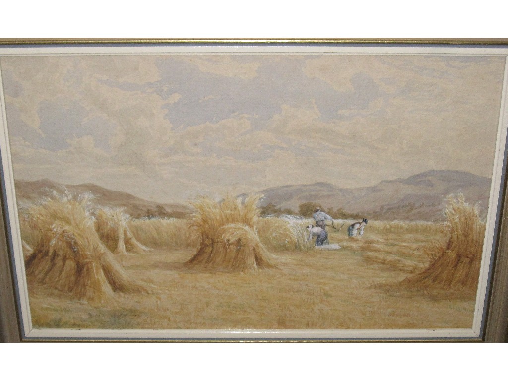 Appraisal: W DALGLISH Watercolour 'Harvesting' signed