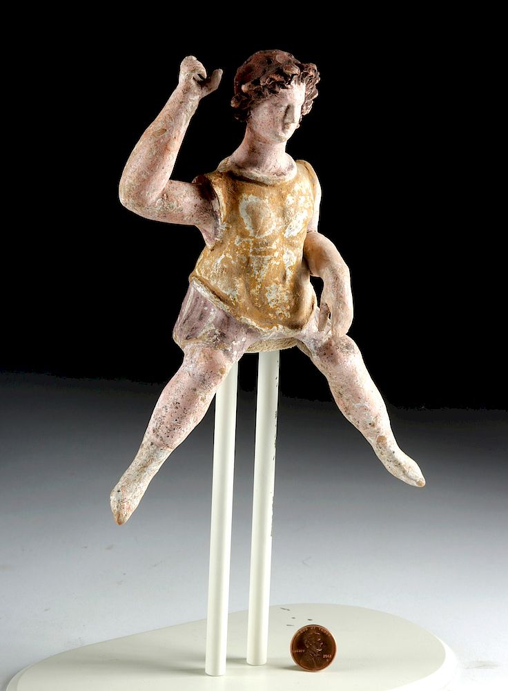 Appraisal: Greek Canosan Polychrome Equestrian Figure - TL Tested Magna Graecia