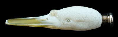 Appraisal: Cameo glass swan's head perfume white over yellow marked on