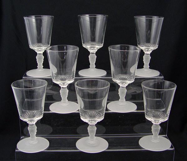 Appraisal: SET OF DUNCAN EAPG ''THREE FACE'' GOBLETS Also known as