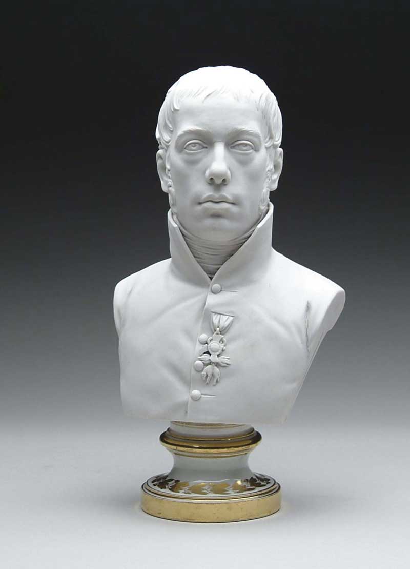 Appraisal: OUTSTANDING PARIAN BUST OF MAN The young man with military