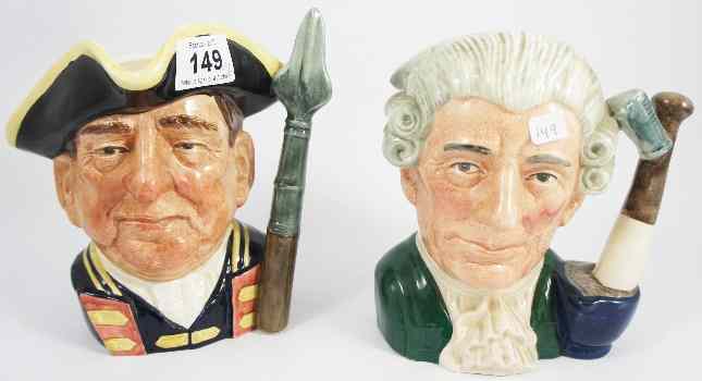 Appraisal: Royal Doulton Large Character Jugs from the Williamsburg Series Guardsman