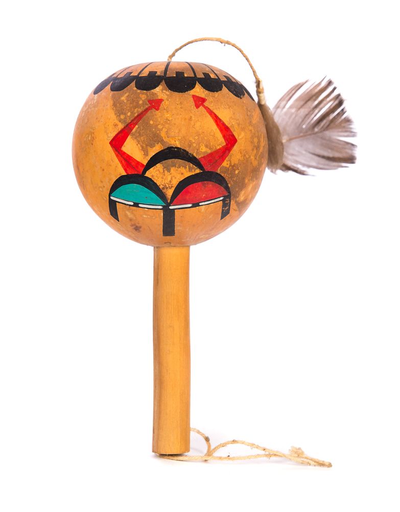 Appraisal: Artist Signed AL Hopi Tawa Sun And Rain Dance Rattle