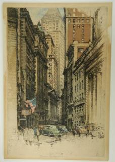 Appraisal: Robert Kasimir etching Robert Kasimir Austrian - - ''New York