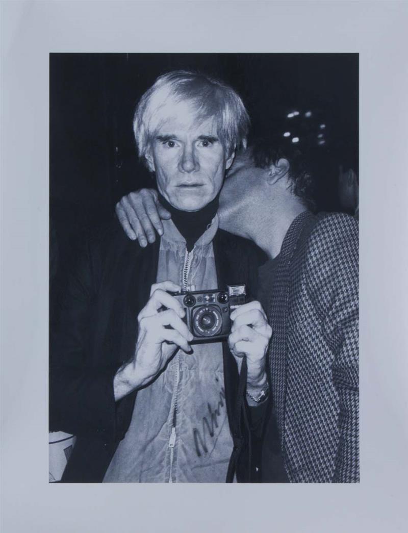 Appraisal: PATRICK MCMULLAN b ANDY WARHOL AND MADONNA AT LIMELIGHT Two