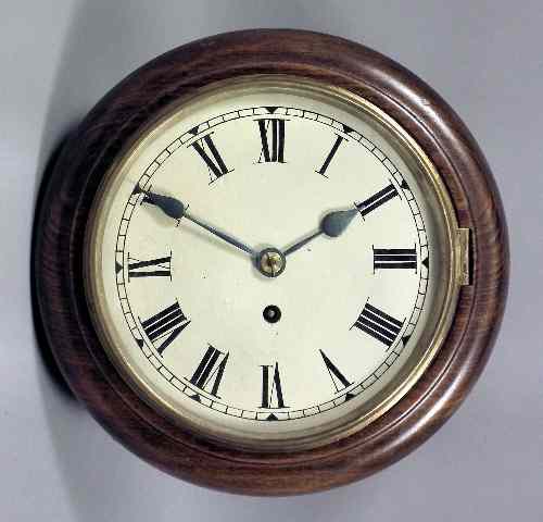 Appraisal: A th Century mahogany cased dial wall clock with ins