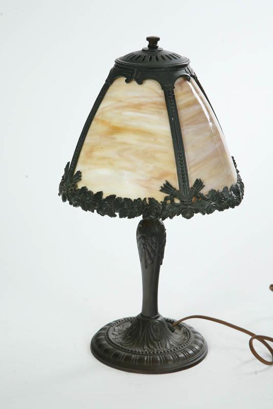 Appraisal: BOUDOIR LAMP Signed on base E M Co Metal base