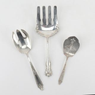 Appraisal: Grouping of Three Sterling Silver Serving Pieces Grouping of Three