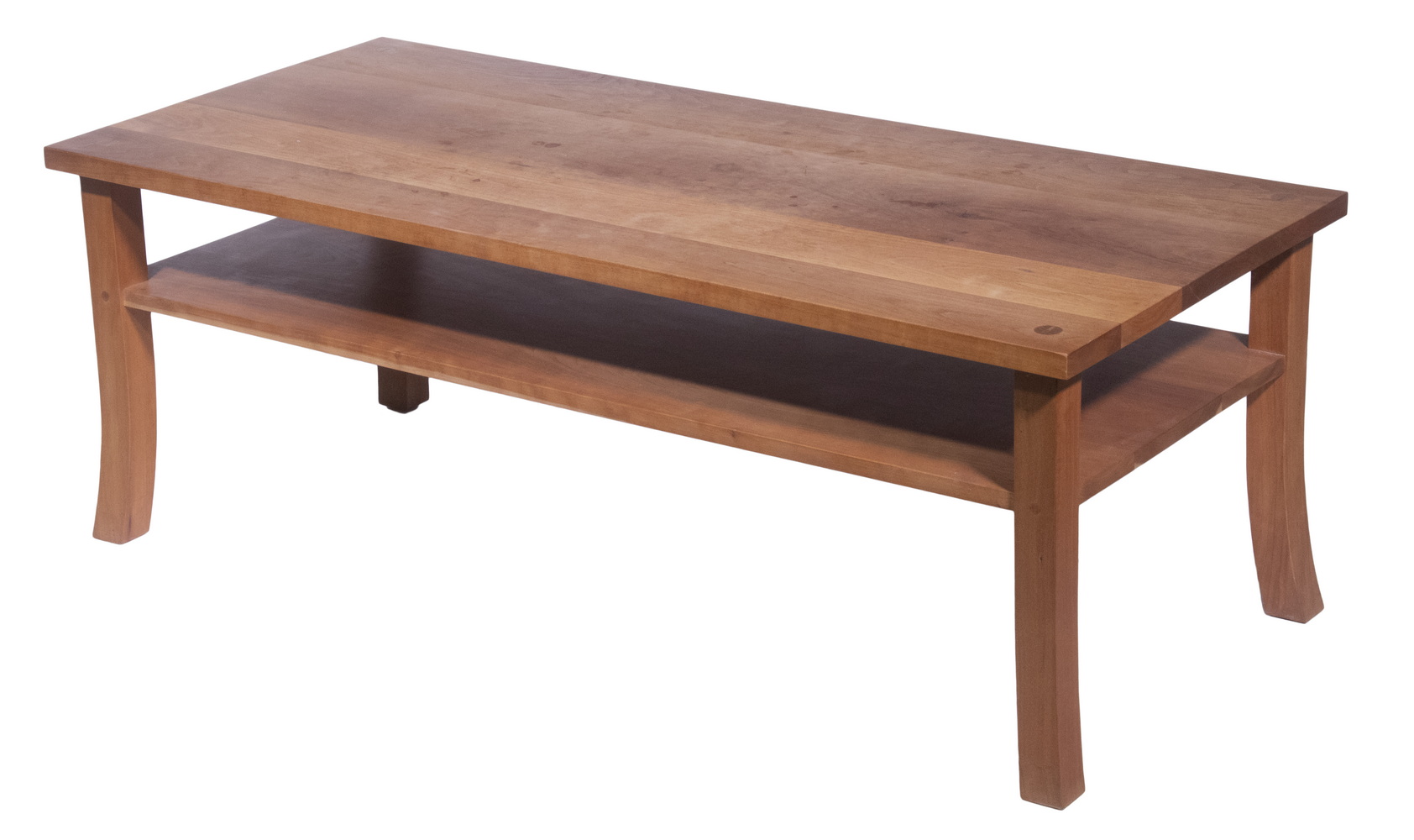 Appraisal: CUSTOM THOMAS MOSHER SOLID CHERRY RECTANGULAR COFFEE TABLE Handcrafted from