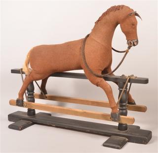 Appraisal: Antique Child's Platform Rocking Horse h x l