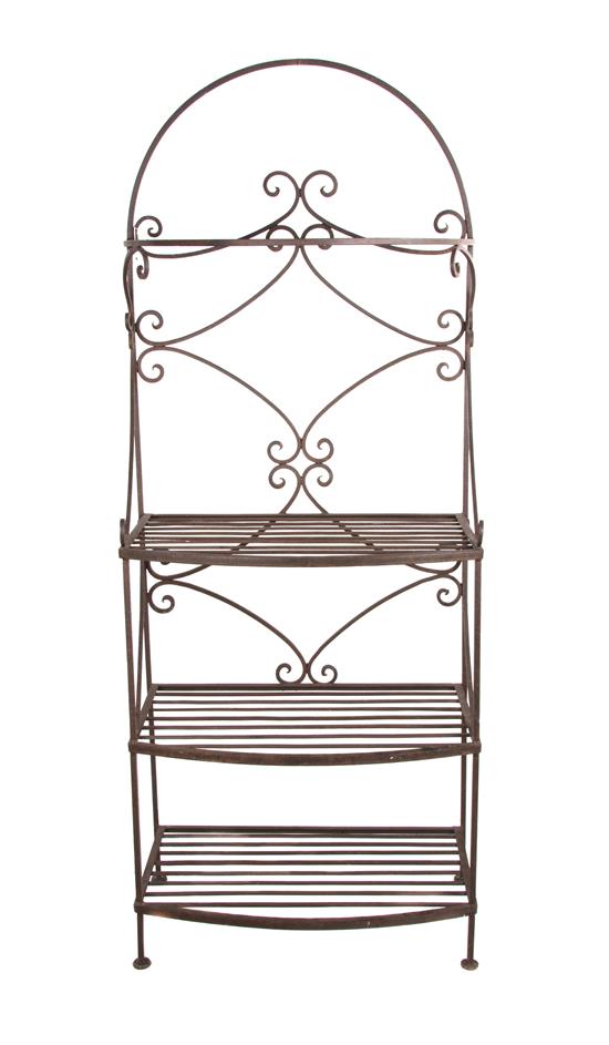 Appraisal: Sale Lot A French Baker's Rack th century having three