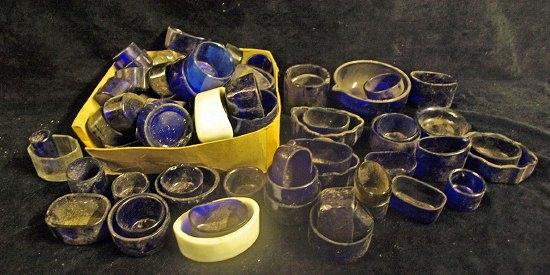 Appraisal: Sundry blue glass including eye baths etc