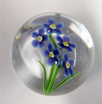 Appraisal: Randall Grubb 'Forget-Me-Nots' paperweight dated