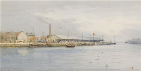 Appraisal: CHARLES HARMONY HARRISON - THE HERRING FLEET AND FISH WHARF