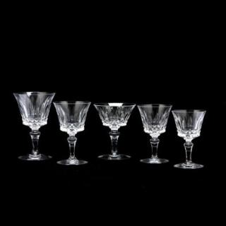 Appraisal: pc Baccarat Picadilly Crystal Stemware including water goblets in red