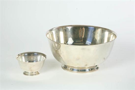 Appraisal: TWO TIFFANY STERLING BOWLS Footed bowls with slightly flared rims