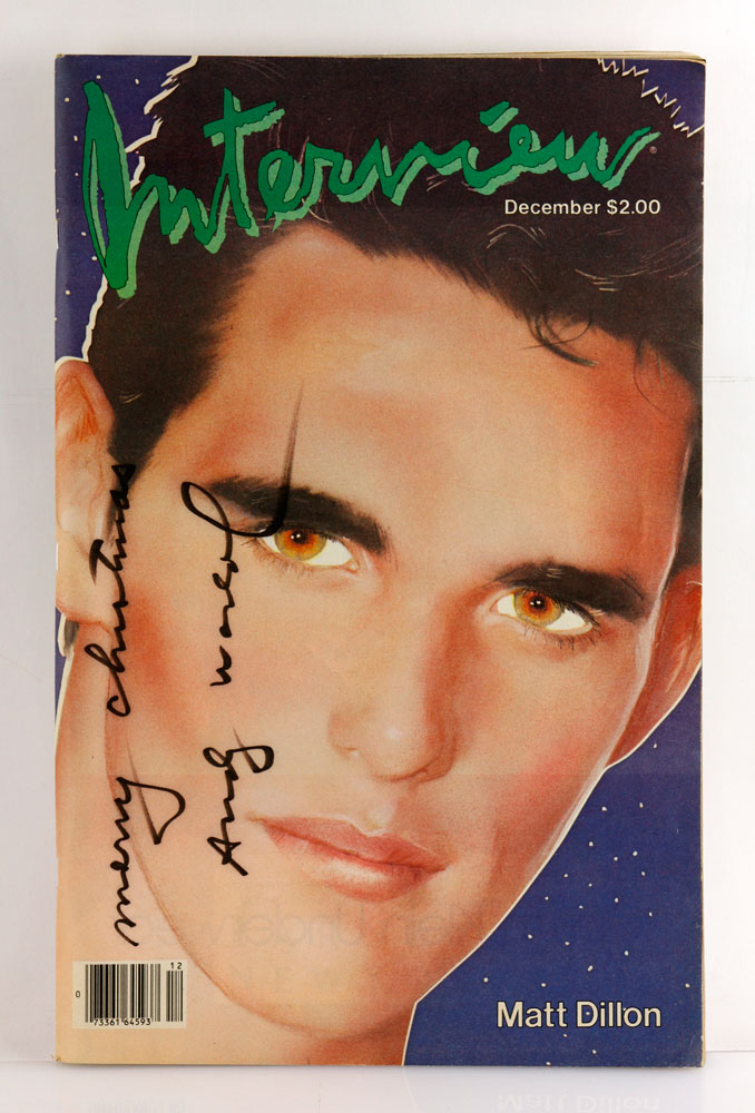 Appraisal: - Interview Magazine Matt Dillon Cover Interview Magazine Matt Dillon