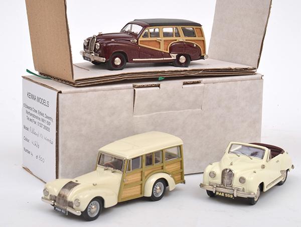 Appraisal: THREE KENNA MODELS ENGLAND SCALE MODELS INCLUDING HEREFORD WHITE WITH