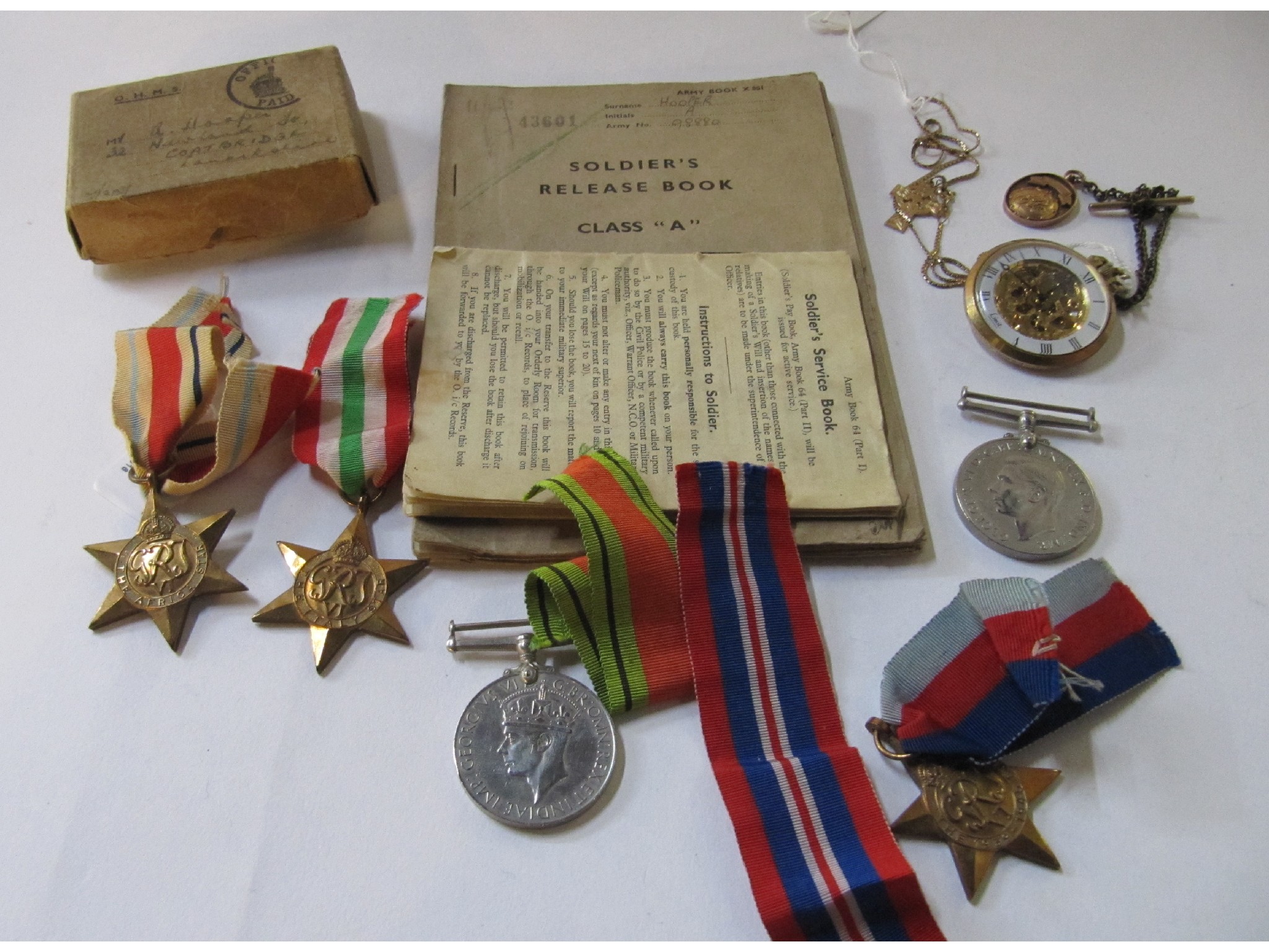 Appraisal: A lot comprising a WWII group of five a ct