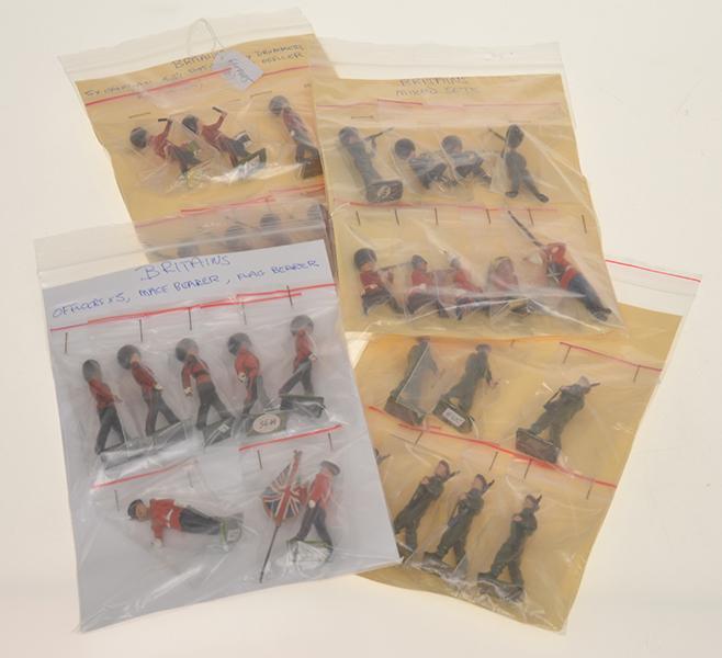 Appraisal: COLLECTION OF UNBOXED BRITAINS SOLDIERS INCLUDING RED DEVILS OFFICERS AND