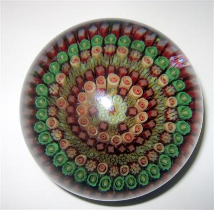 Appraisal: Baccarat concentric millefiori paperweightdated