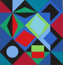 Appraisal: Victor Vasarely French Hungarian b Color screenprint entitled SIKRA-MC and