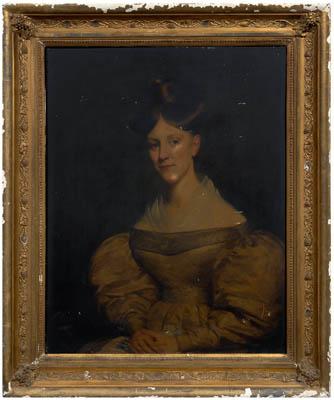 Appraisal: Waldo amp Jewett American portrait wedding portrait of young woman