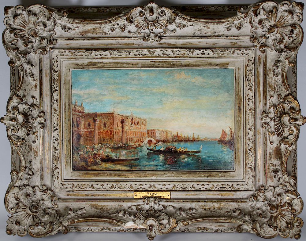 Appraisal: Felix Ziem France - Canal in Venice Felix Fran ois