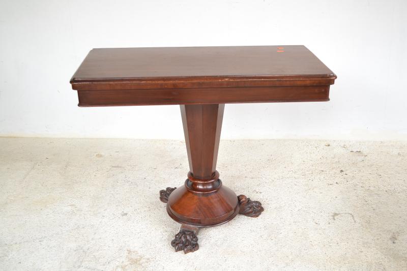 Appraisal: A TH CENTURY MAHOGANY FOLD OVER GAMES TABLE A TH