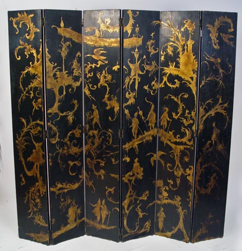 Appraisal: FRENCH TURN OF THE CENTURY PANEL GILT AND PAINT DECORATED