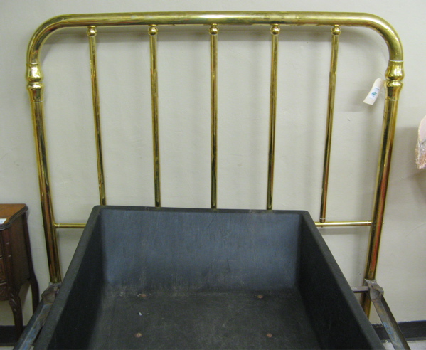 Appraisal: VICTORIAN STYLE BRASS BED WITH RAILS American th century full