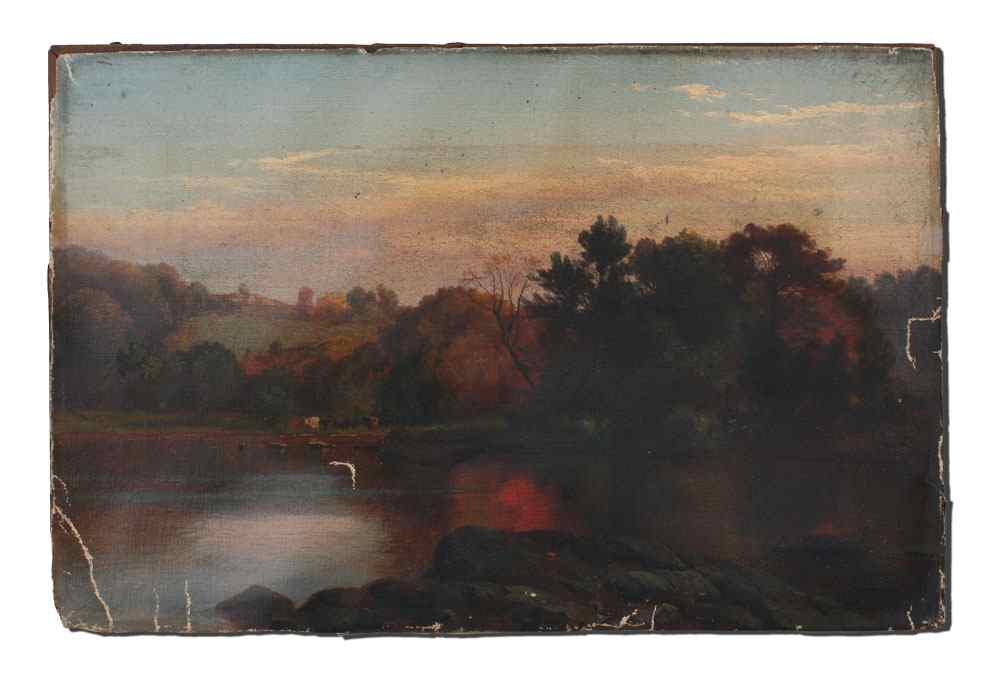 Appraisal: CARMIENCKE Johann Hermann American - ''Hudson River Scene with Cows