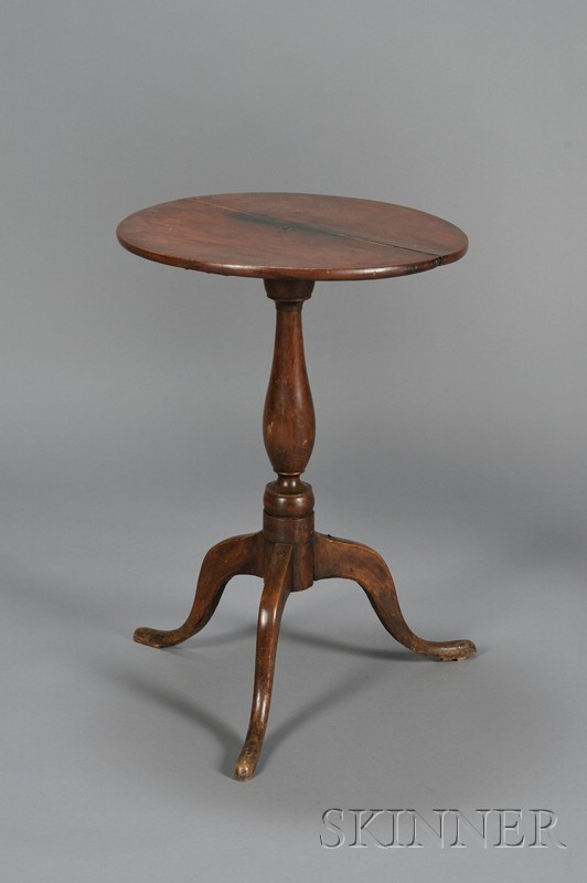 Appraisal: Cherry Candlestand Nantucket early th century with circular top vase